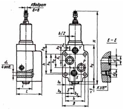 Гидроклапан давления с обратным клапаном типа Г66-3  - рисунок 2