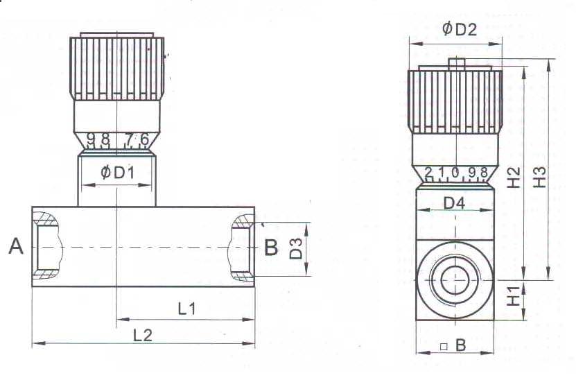 Гидродроссель с обратным клапаном LAG (аналог КВМК) - рисунок 2