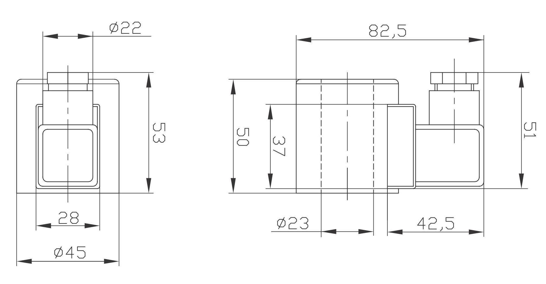 Электромагниты типа MF-Z (ZB), MFB 10 к гидрораспределителям FW - рисунок 2